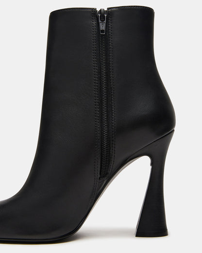 BOLERO Black Leather Pointed-Toe Heeled Women's Ankle Boot | Steve Madden Trending