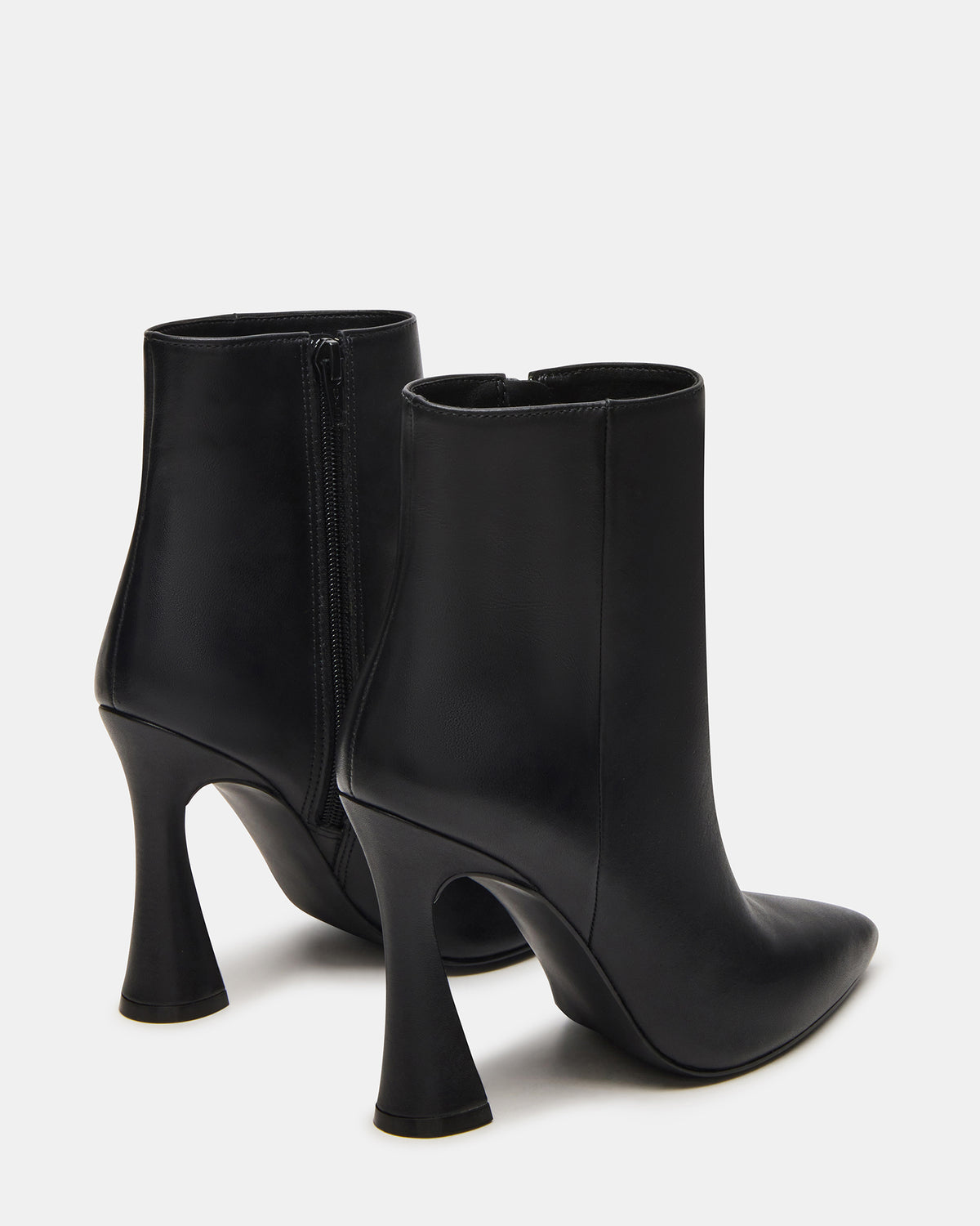 BOLERO Black Leather Pointed-Toe Heeled Women's Ankle Boot | Steve Madden Trending