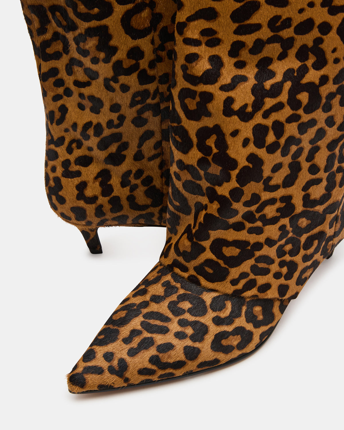 LUCA Leopard Pointed-Toe Cuffed Kitten Heel Women's Boot | Steve Madden Classic