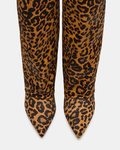 LUCA Leopard Pointed-Toe Cuffed Kitten Heel Women's Boot | Steve Madden Classic