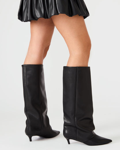 LUCA Leopard Pointed-Toe Cuffed Kitten Heel Women's Boot | Steve Madden Classic