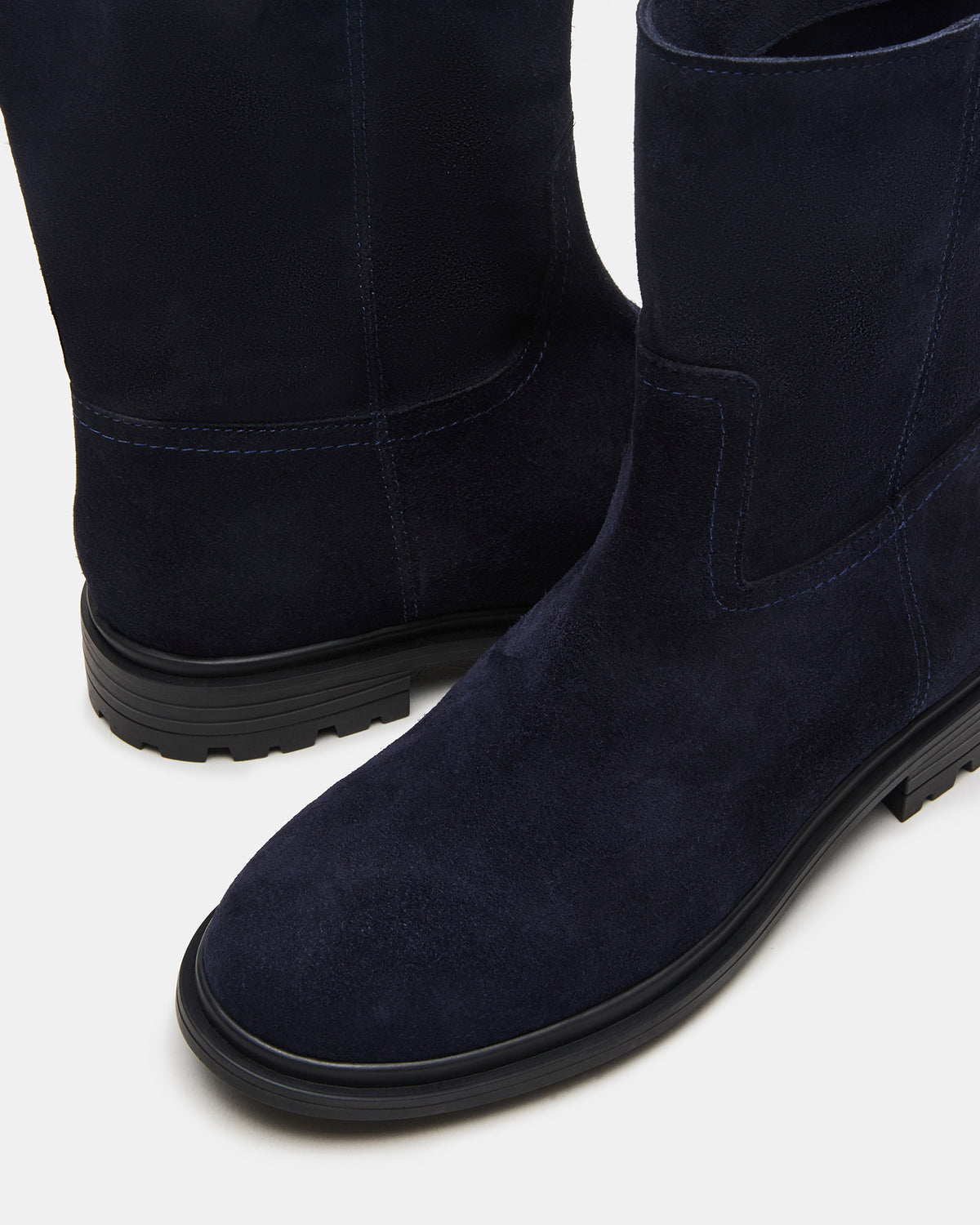 BATES Navy Suede Women's Boot | Steve Madden Classic