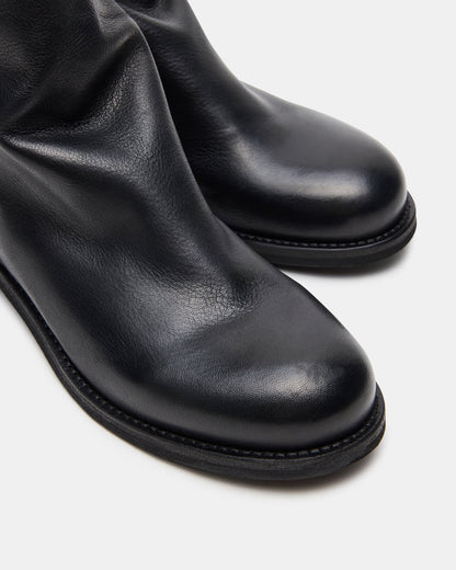 HUGHIE Black Leather Women's Ankle Boot | Steve Madden Latest