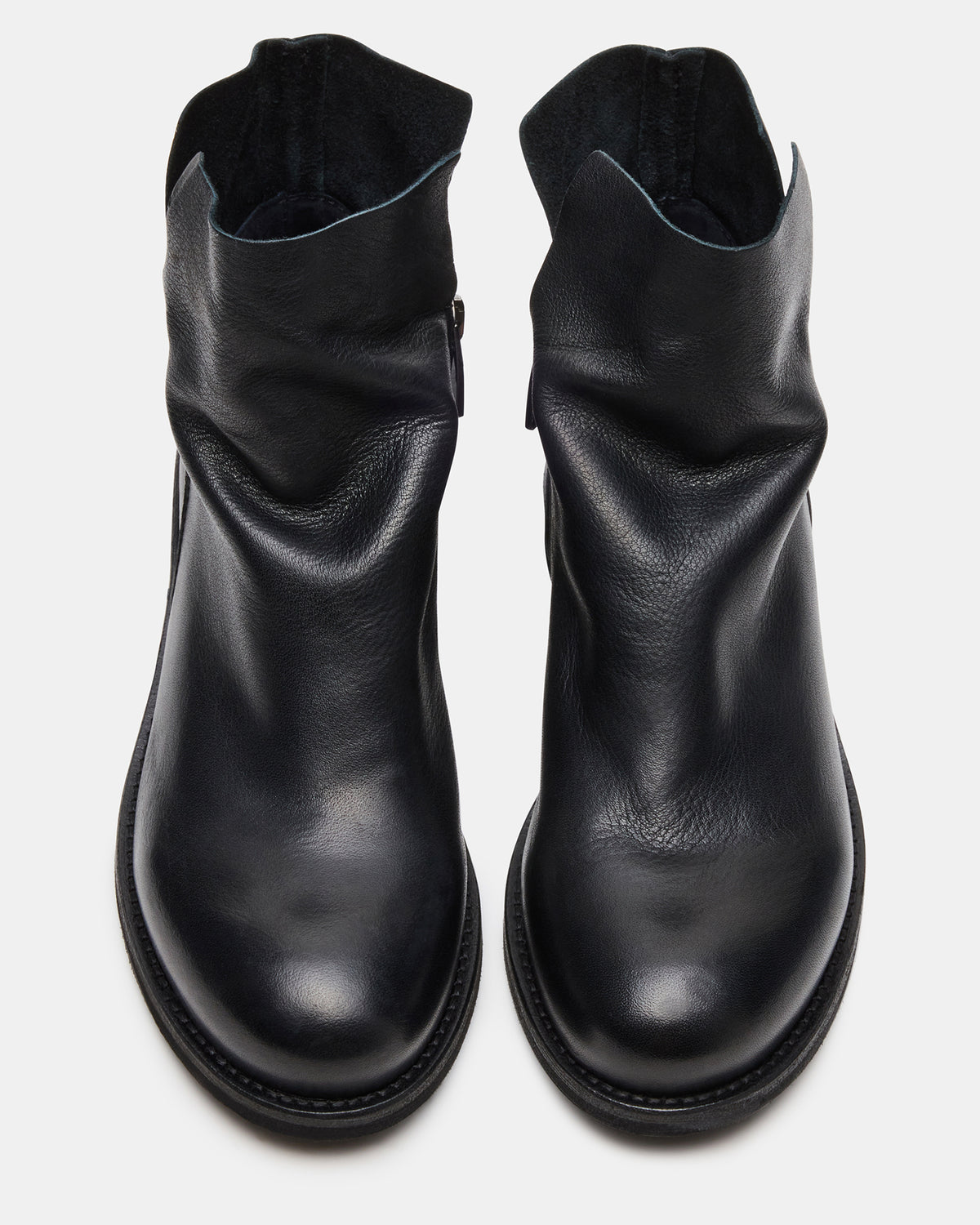 HUGHIE Black Leather Women's Ankle Boot | Steve Madden Latest