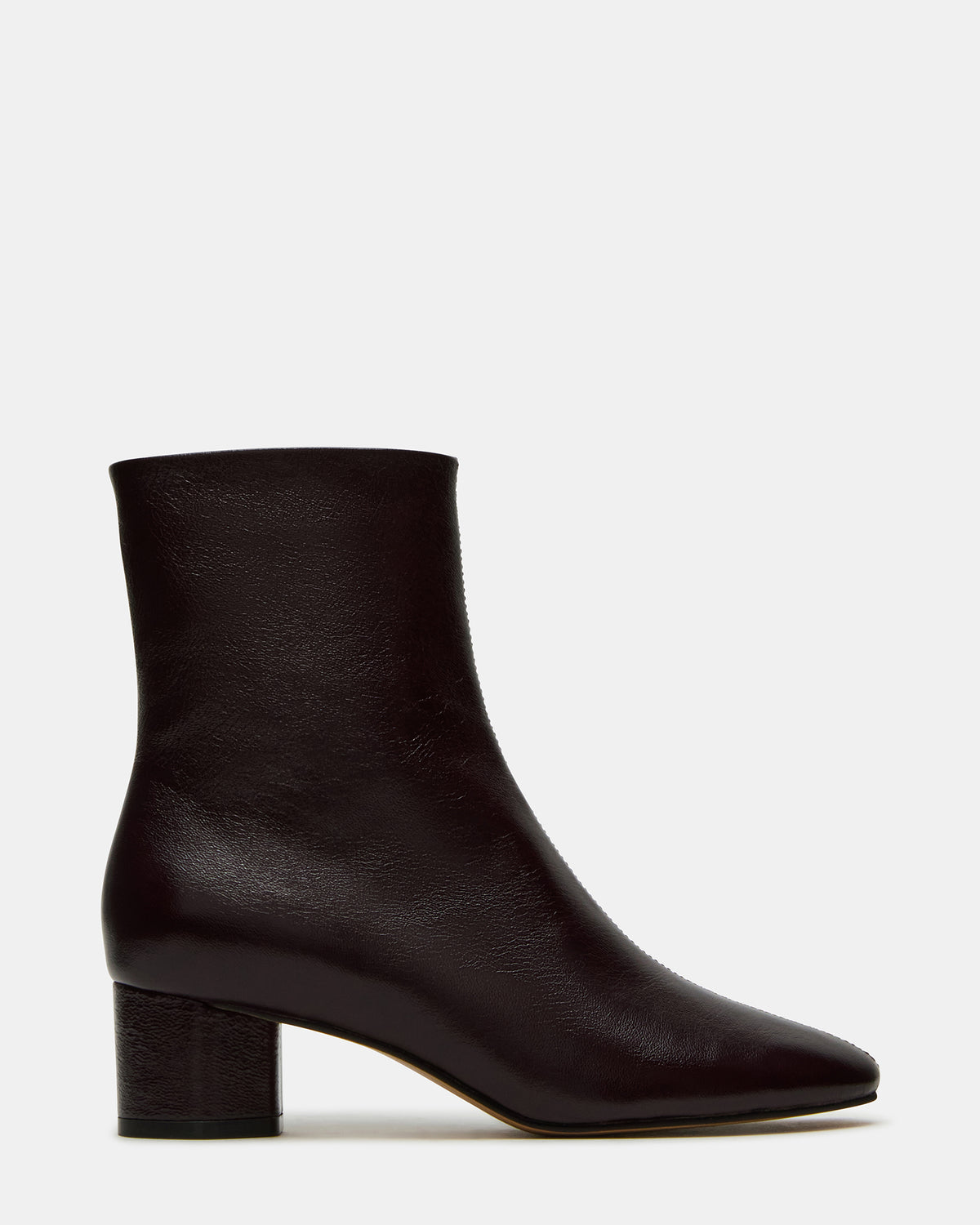 STROME Wine Patent Block Heel Women's Ankle Boot | Steve Madden Everyday