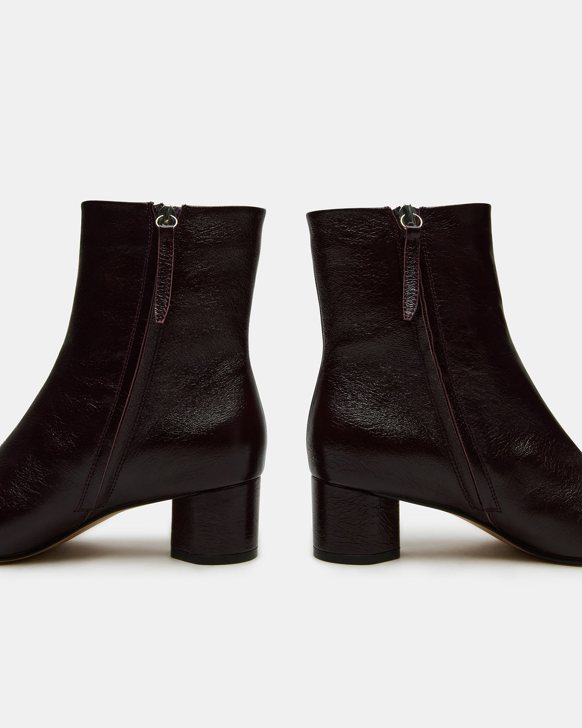 STROME Wine Patent Block Heel Women's Ankle Boot | Steve Madden Everyday