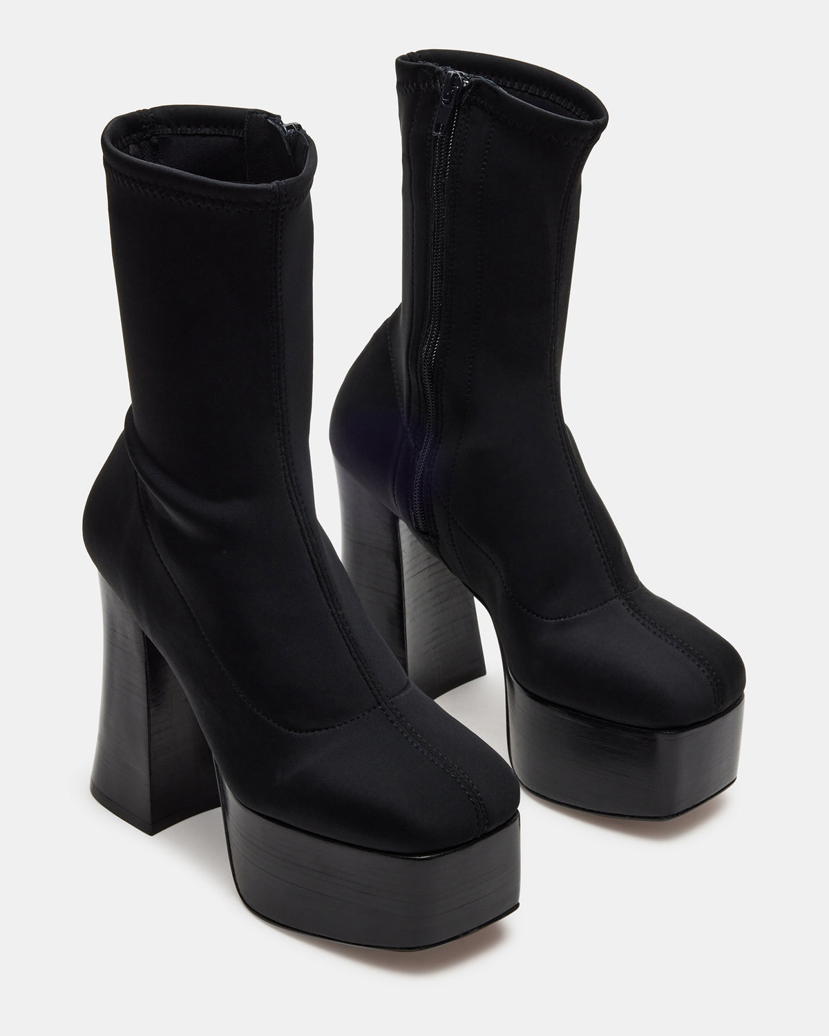 SOHO Black Super Platform Ankle Boot | Women's Booties | Steve Madden Everyday