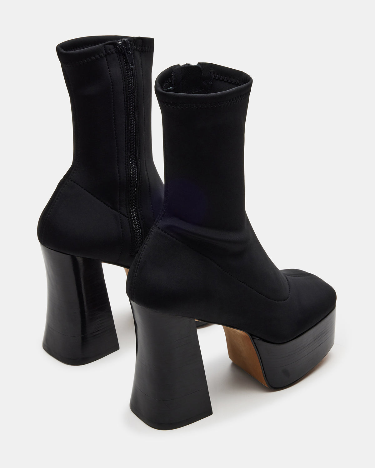 SOHO Black Super Platform Ankle Boot | Women's Booties | Steve Madden Everyday