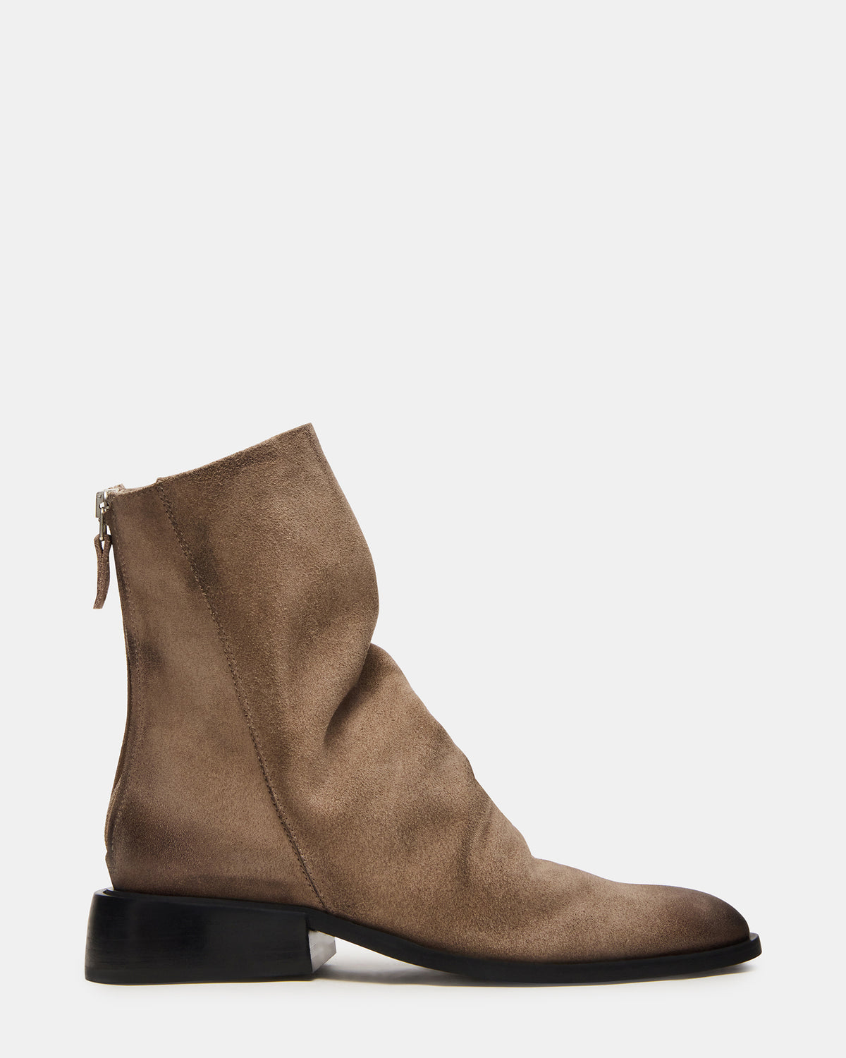 NEXIE Taupe Suede Women's Pointed-Toe Ankle Boot | Steve Madden Essential