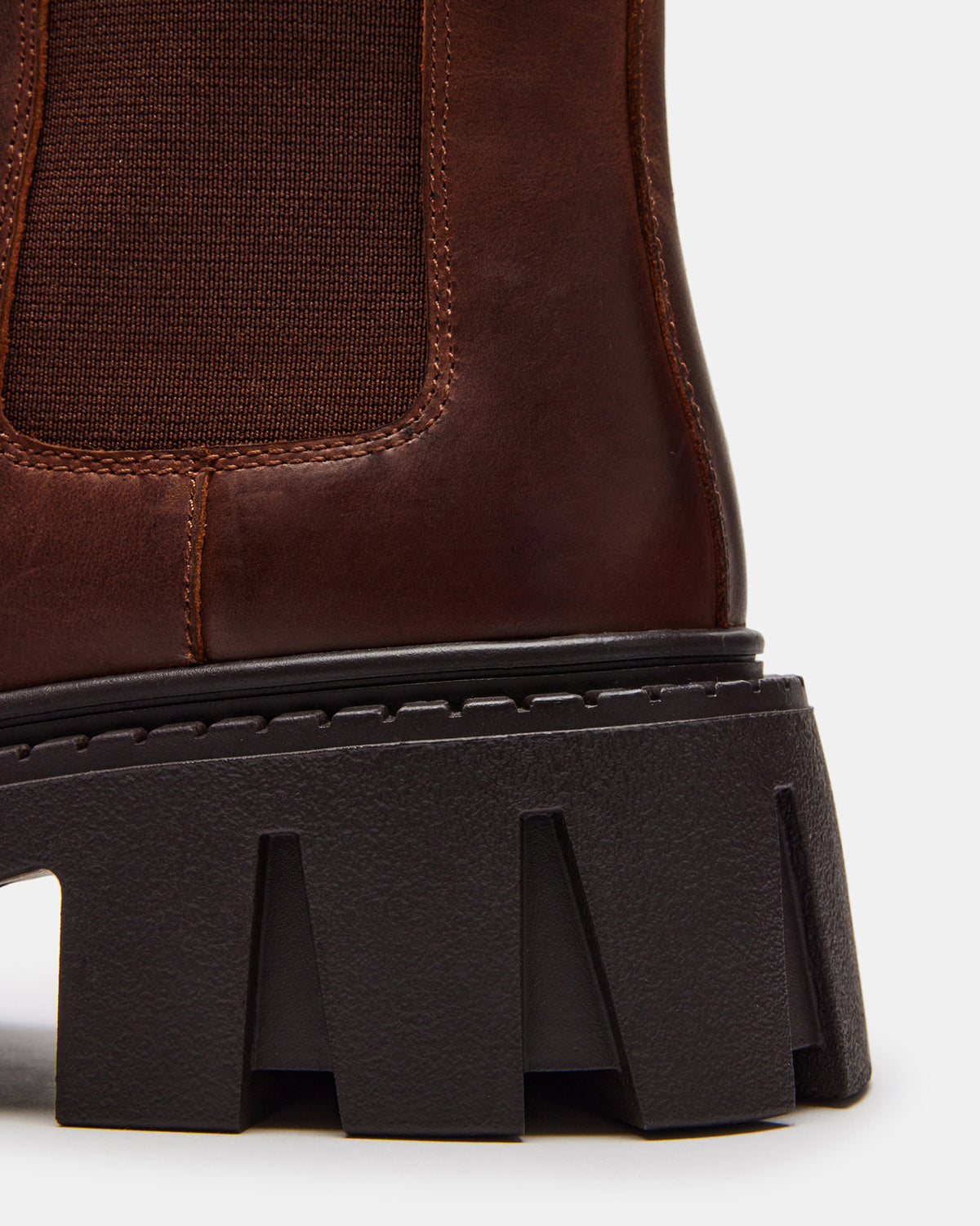 CHARGES Brown Distressed Platform Bootie | Women's Booties | Steve Madden Classic
