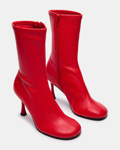 LORENZA Red Heeled Women's Ankle Boot | Steve Madden New