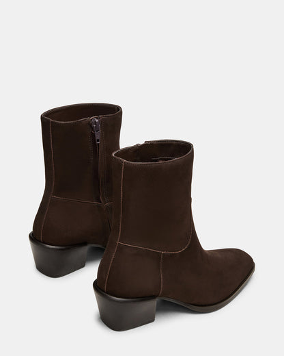 DANEY Brown Suede Square-Toe Women's Ankle Boot | Steve Madden Latest
