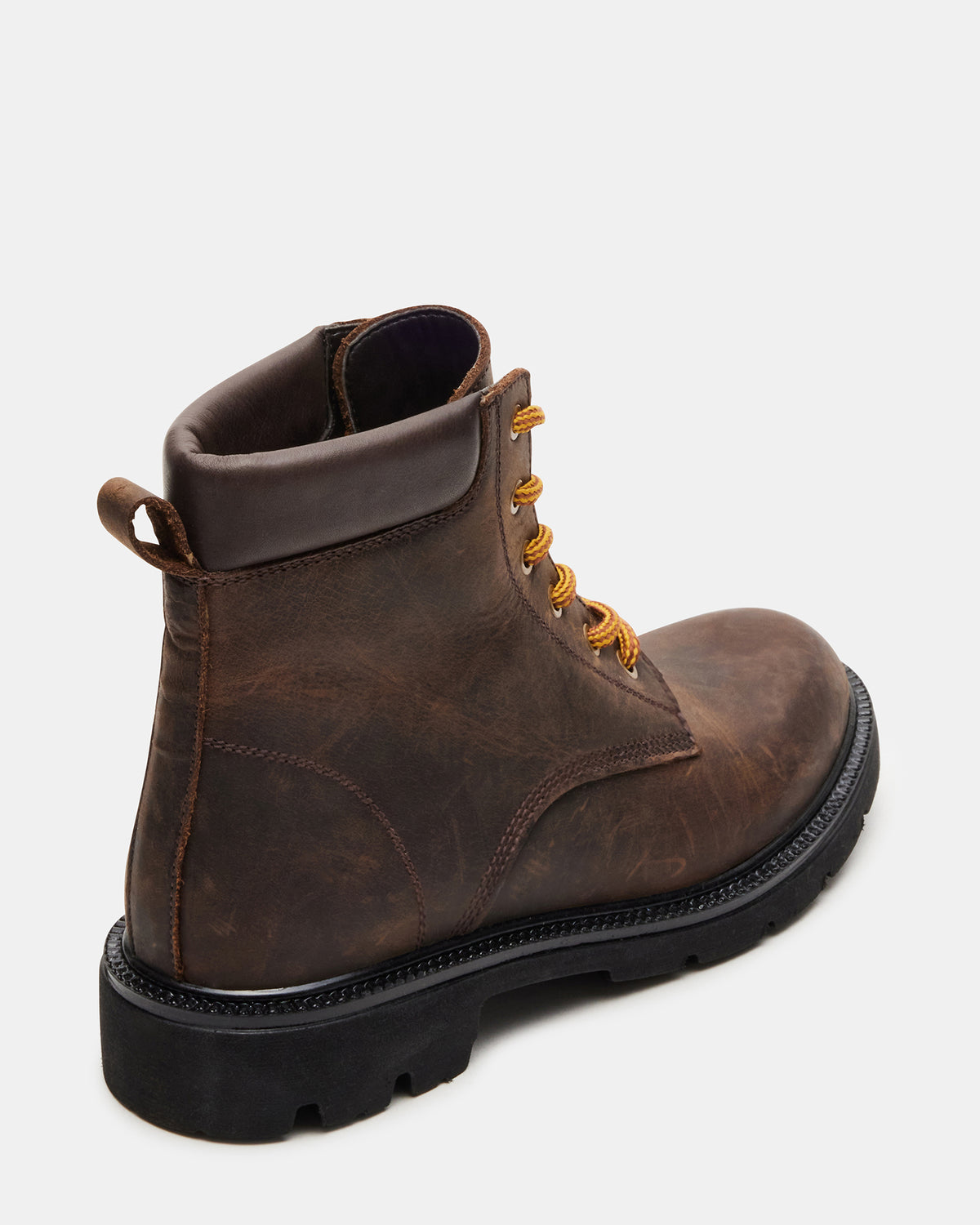 WYLDER Brown Leather Ankle Boot | Women's Booties | Steve Madden Classic