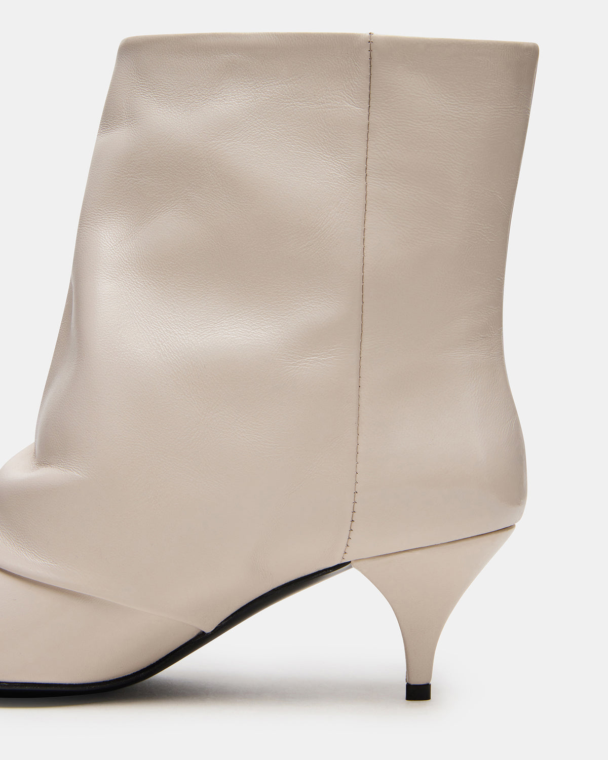 SHINER White Leather Pointed-Toe Kitten Heel Women's Ankle Boot | Steve Madden Value