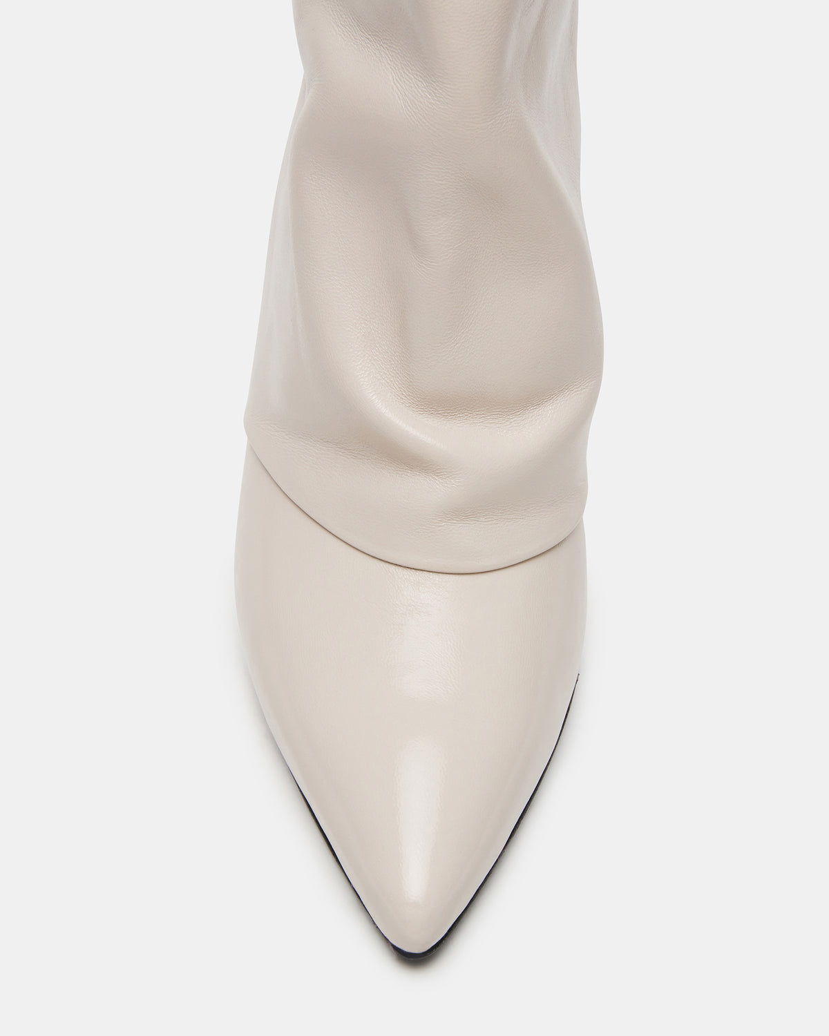 SHINER White Leather Pointed-Toe Kitten Heel Women's Ankle Boot | Steve Madden Value