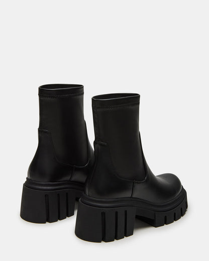 BOOMBA Black Lug Sole Ankle Boot | Women's Booties | Steve Madden Trending
