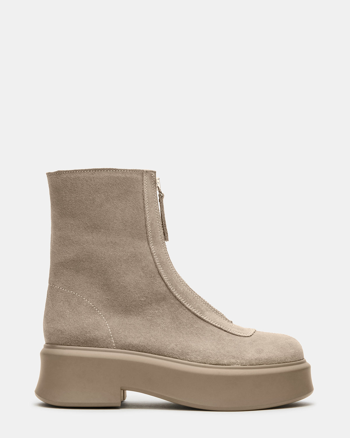 JONES Light Grey Zipper Lug Women's Ankle Boot | Steve Madden Best Price