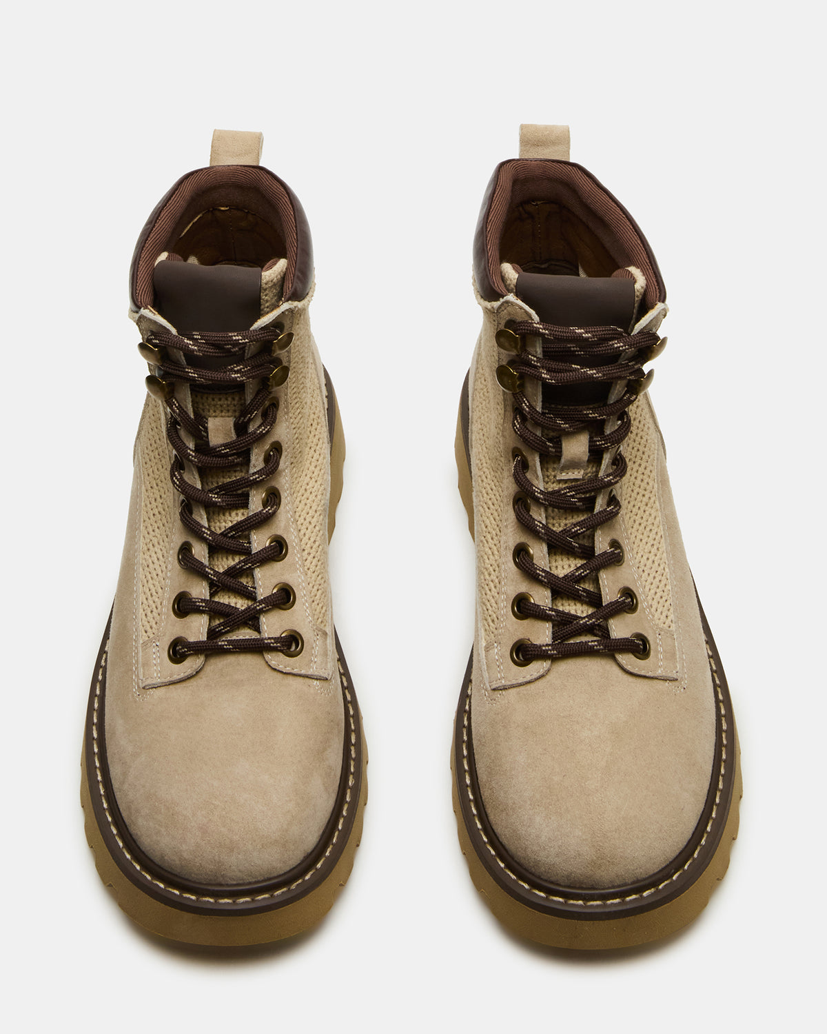 CINO Taupe Suede Women's Lug Lace-Up Ankle Boot | Steve Madden Hot Sale