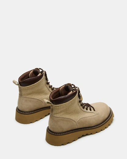 CINO Taupe Suede Women's Lug Lace-Up Ankle Boot | Steve Madden Hot Sale