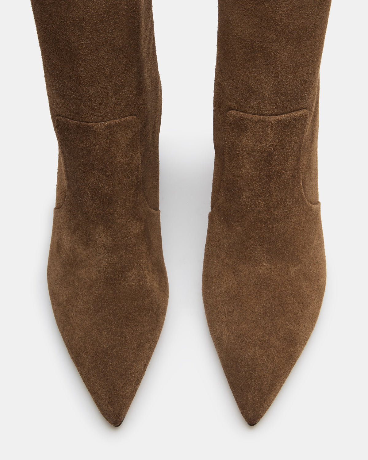 SKYLINE Chestnut Suede Knee-High Pointed Toe Women's Boot | Steve Madden Trending