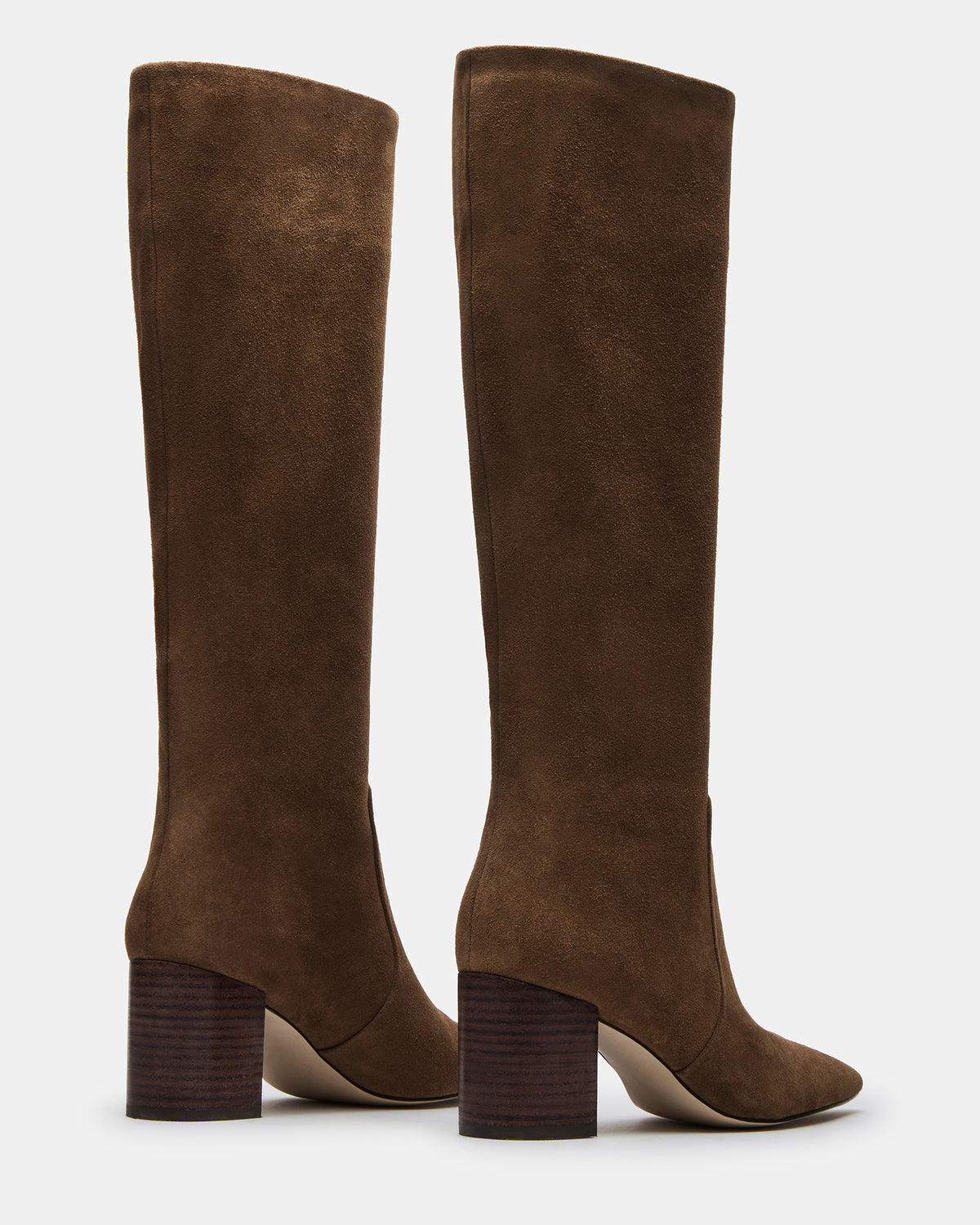 SKYLINE Chestnut Suede Knee-High Pointed Toe Women's Boot | Steve Madden Trending