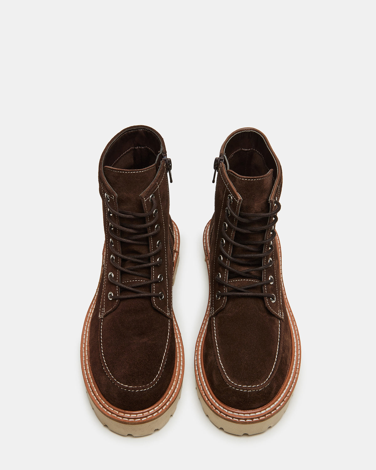 FOREST Brown Suede Lug Ankle Boot | Women's Booties | Steve Madden Best Seller