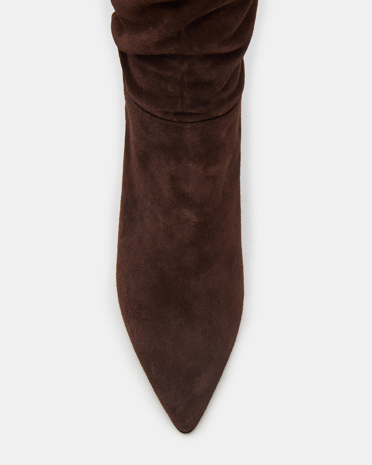 LINGER Brown Suede Pointed-Toe Over-The-Knee Heeled Women's Boot | Steve Madden Classic