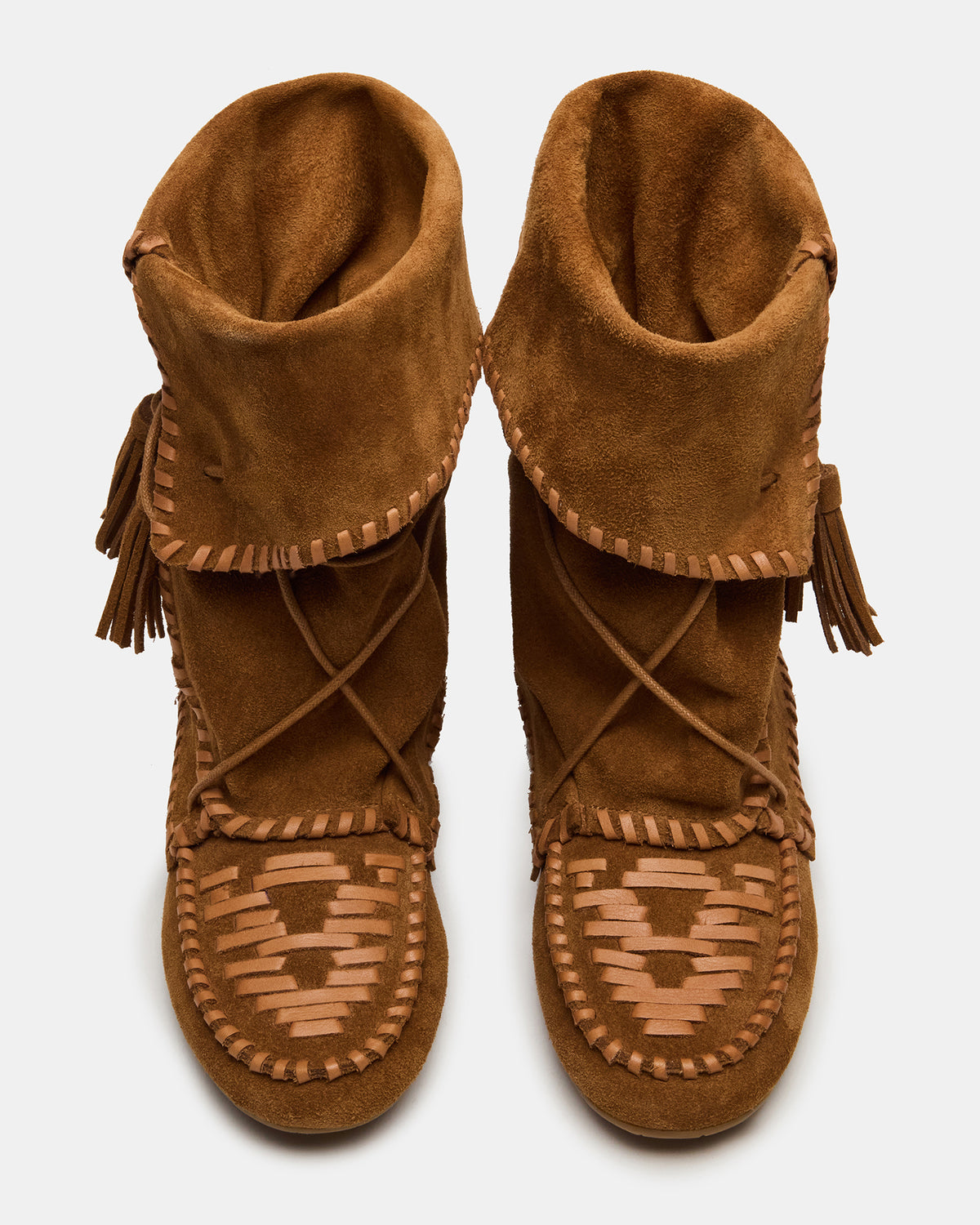 TIPPETT Chestnut Suede Fold-Over Tassel Boot | Women's Boots | Steve Madden Value