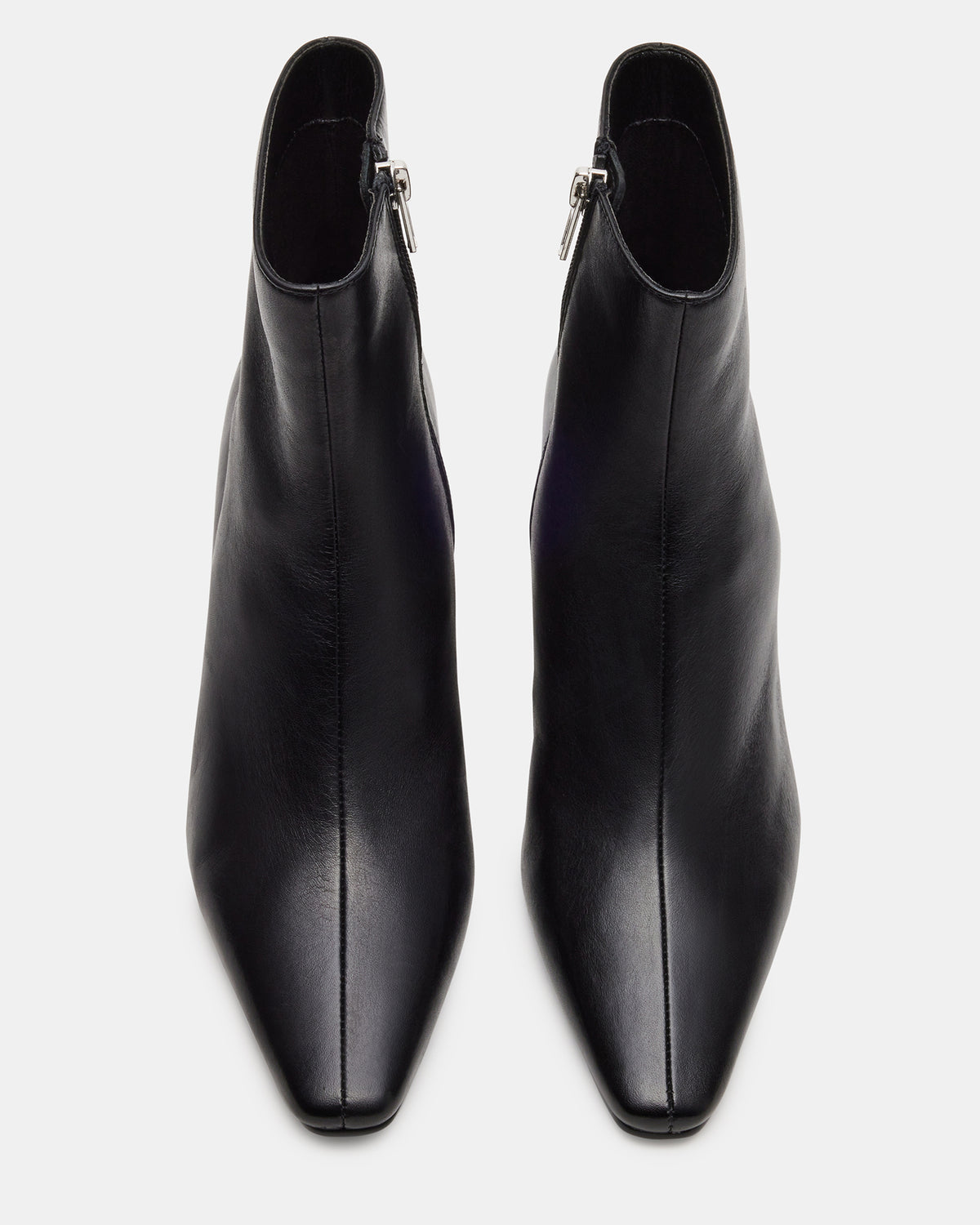DELVIE Black Leather Kitten Heel Ankle Boot | Women's Booties | Steve Madden Essential