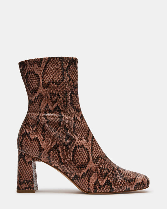 HUSH Snake Square Toe Bootie | Women's Ankle Boots | Steve Madden Best Seller