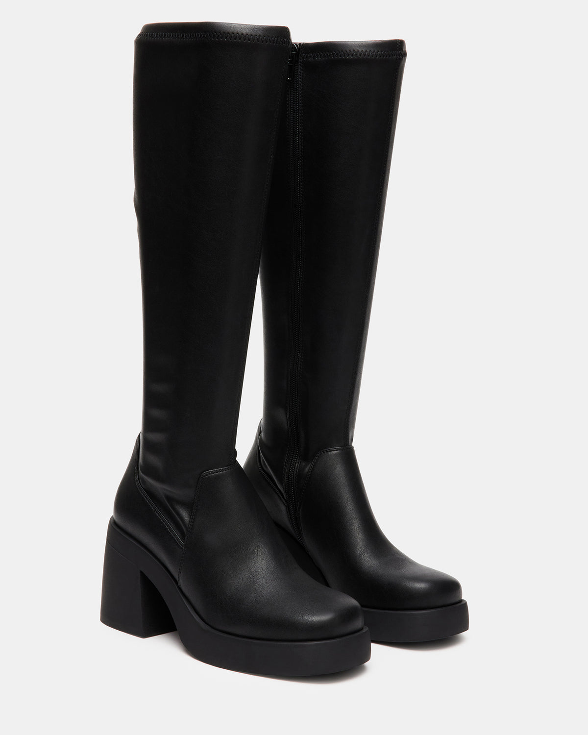 BERKLEIGH Black Wide Calf Women's Knee High Boot | Steve Madden Latest