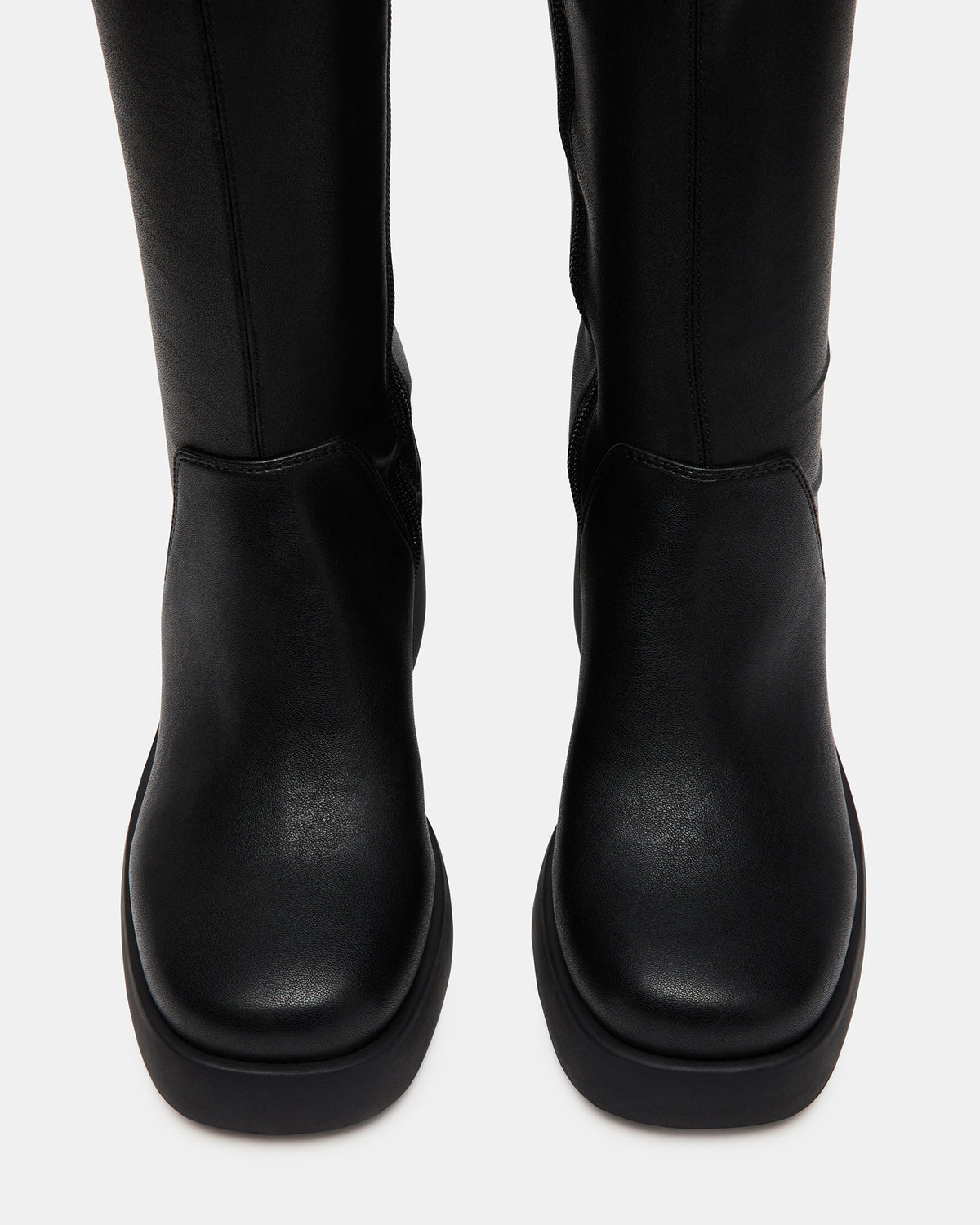 BERKLEIGH Black Wide Calf Women's Knee High Boot | Steve Madden Latest