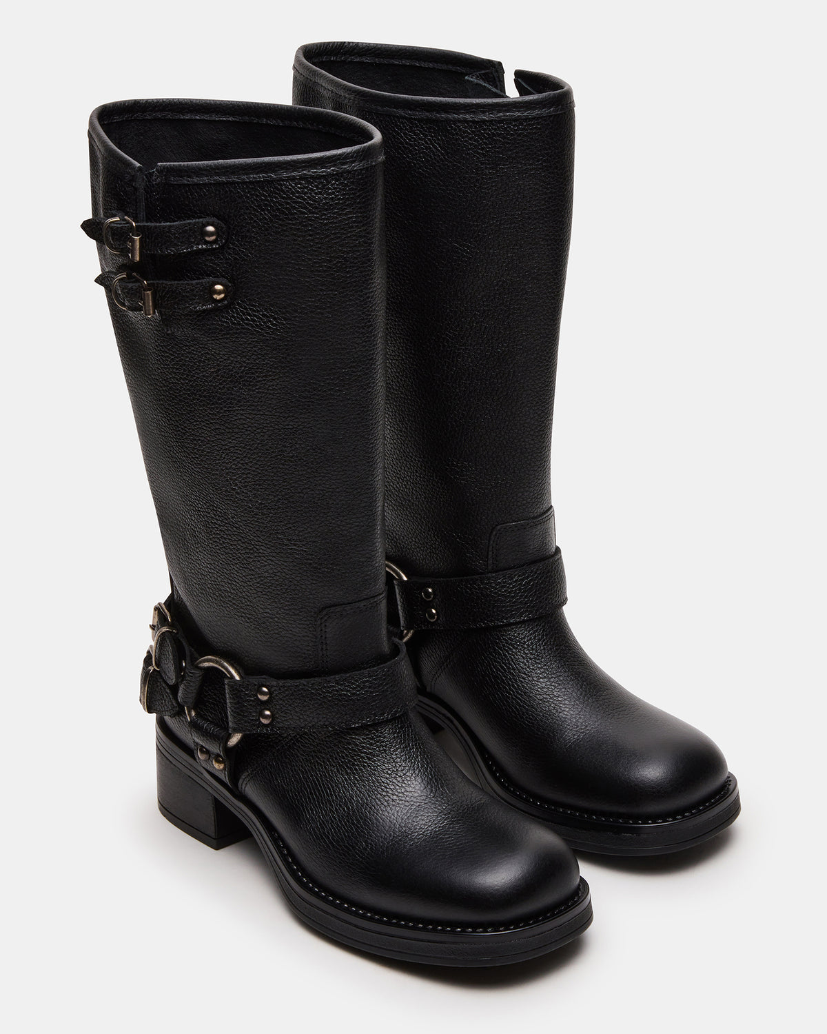 ASTOR Black Leather Wide Calf Knee-High Women's Boot | Steve Madden Customer Favorite