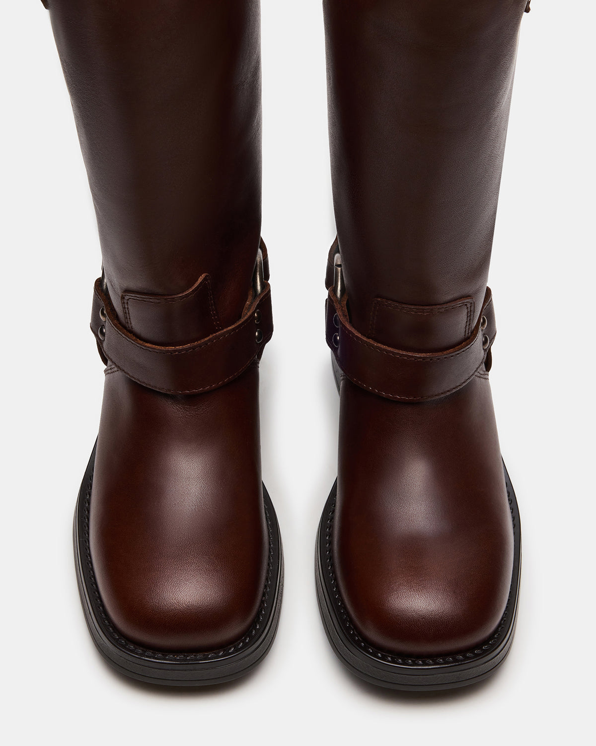 ASTOR Brown Leather Wide Calf Knee-High Women's Boot | Steve Madden Top Pick