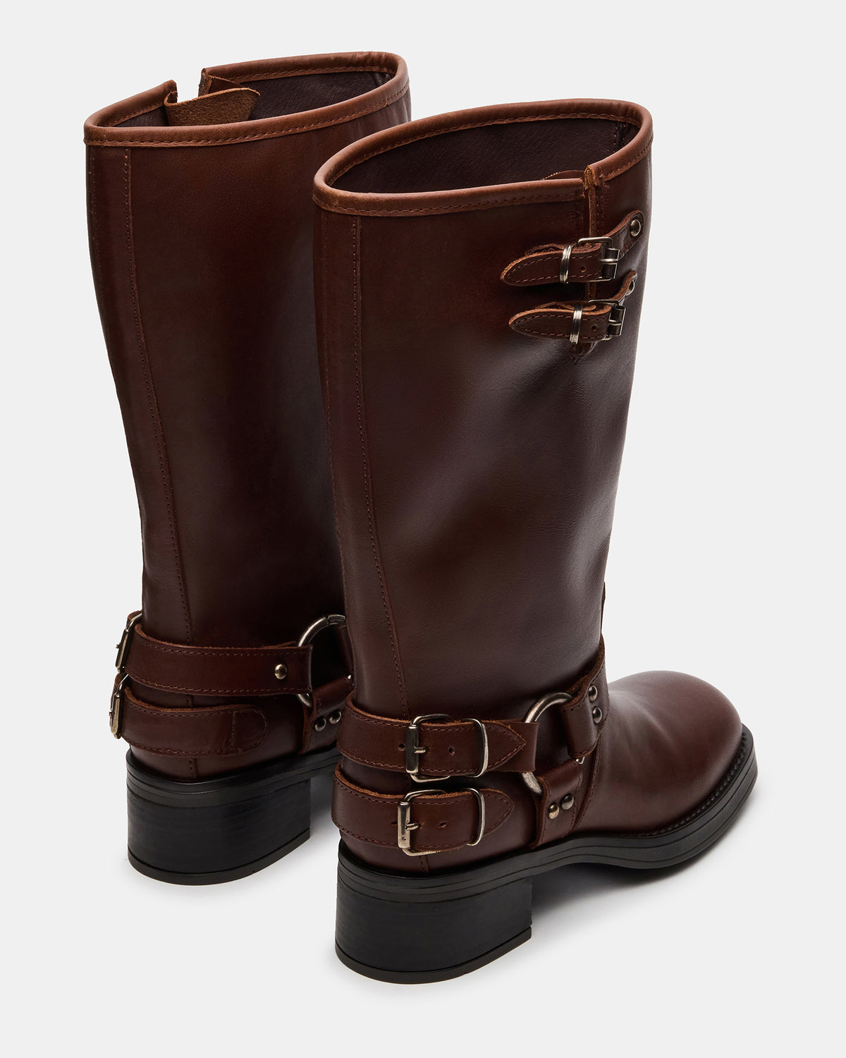 ASTOR Brown Leather Wide Calf Knee-High Women's Boot | Steve Madden Top Pick