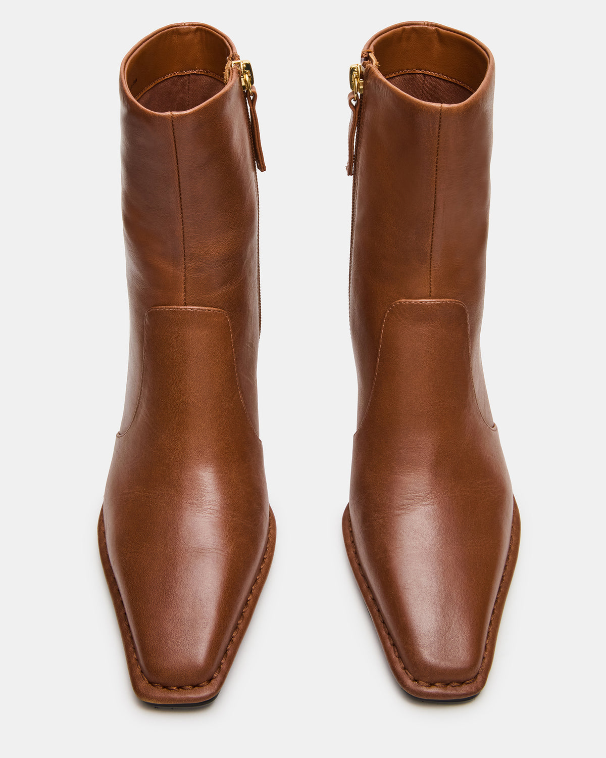 FARE Tan Leather Square Toe Women's Ankle Boot | Steve Madden Latest