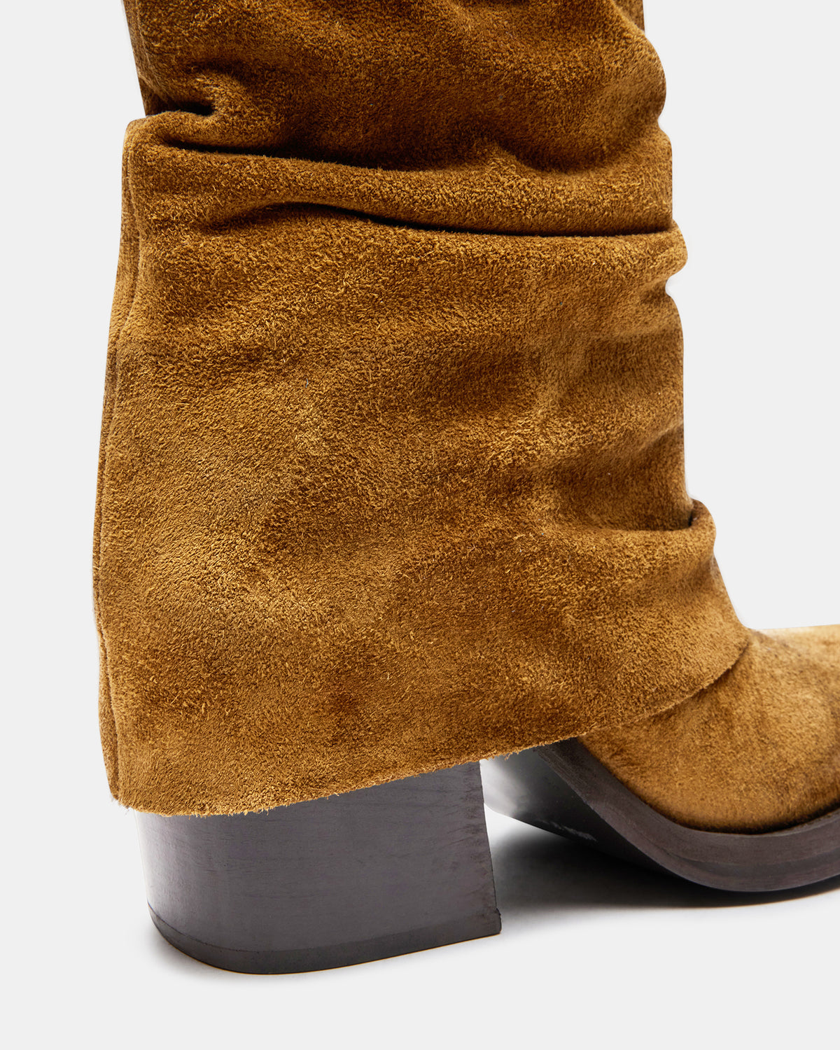 PIA Chestnut Suede Cuffed Boot | Women's Booties | Steve Madden Premium