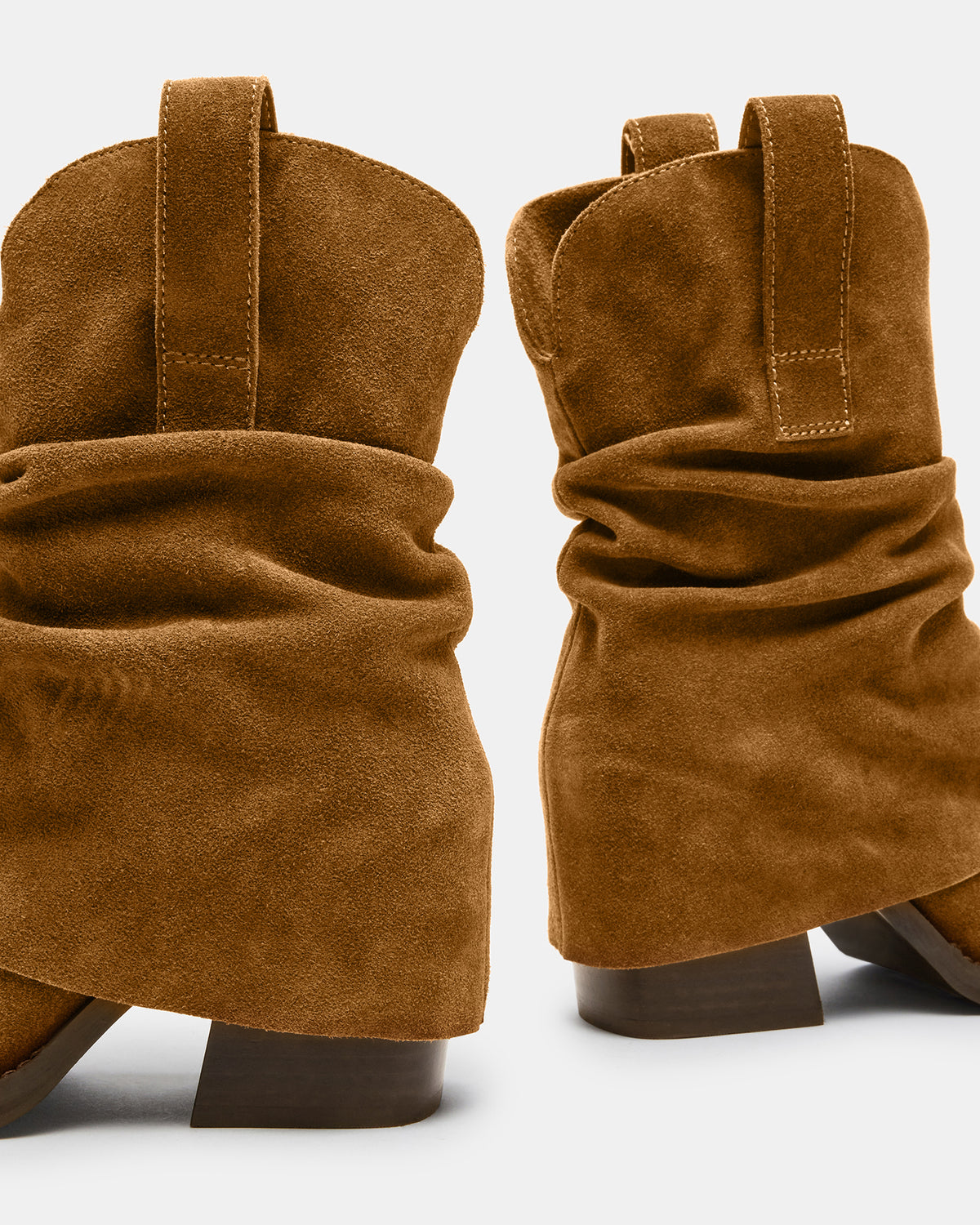 PIA Chestnut Suede Cuffed Boot | Women's Booties | Steve Madden Premium