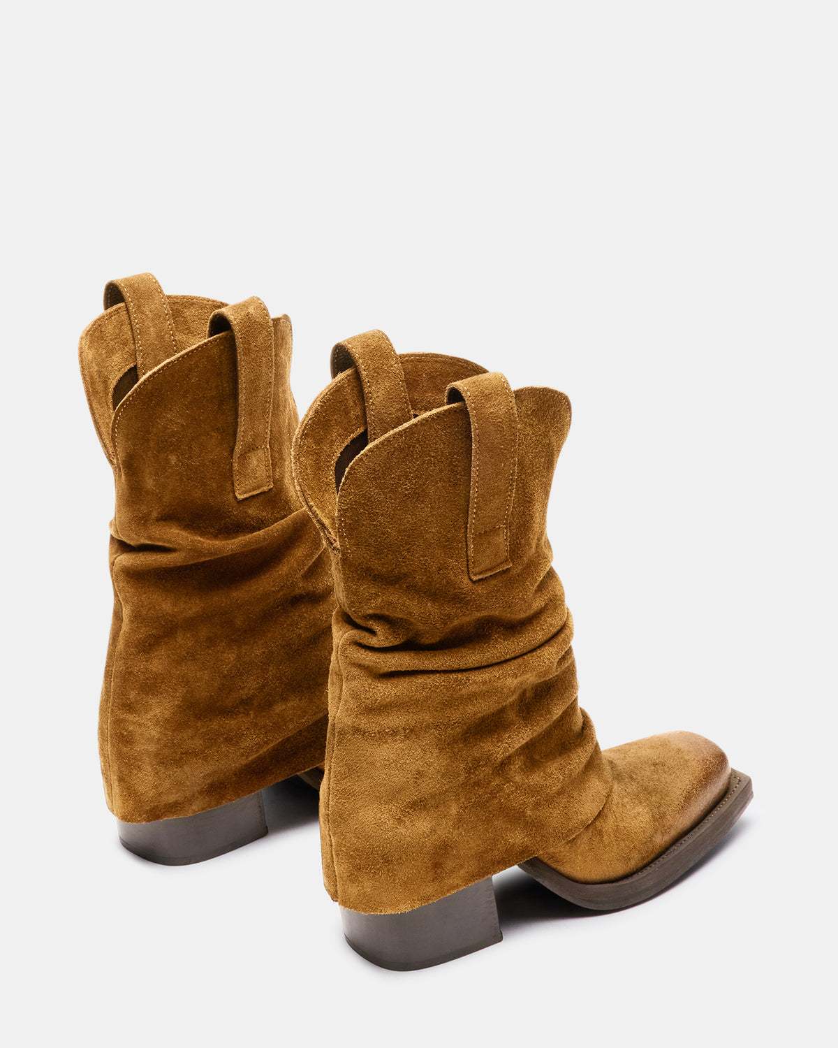 PIA Chestnut Suede Cuffed Boot | Women's Booties | Steve Madden Premium