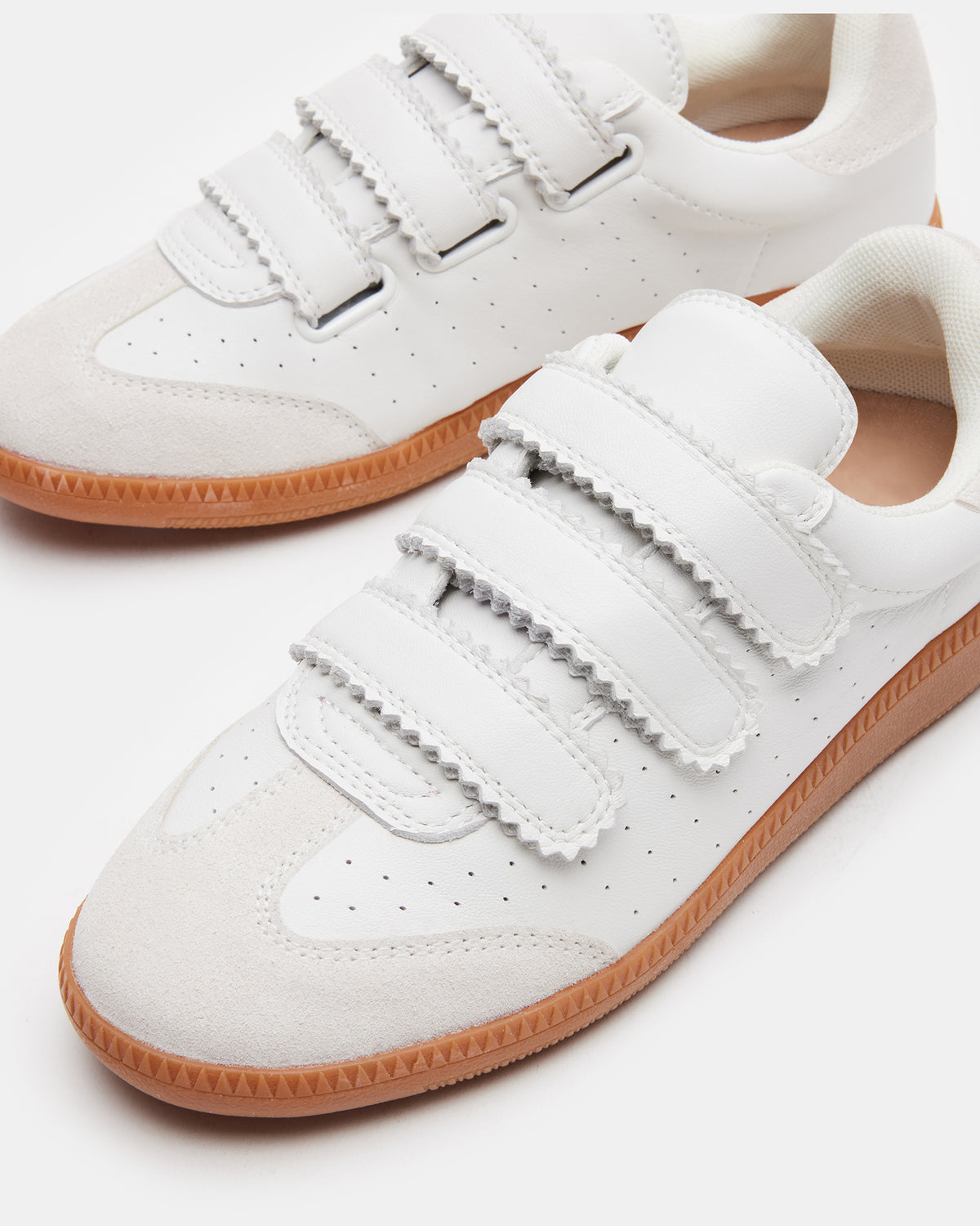 MOMENTUM White Velcro Low-Top Sneaker | Women's Sneakers | Steve Madden Best Price