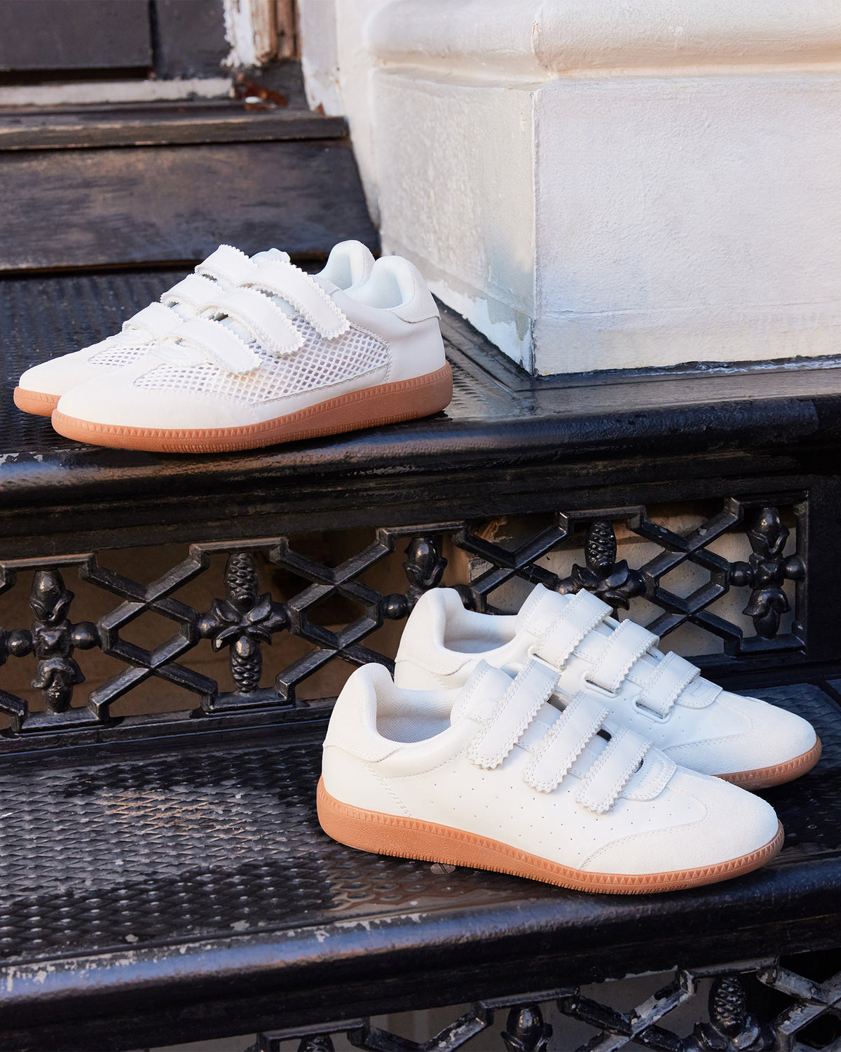 MOMENTUM White Velcro Low-Top Sneaker | Women's Sneakers | Steve Madden Best Price