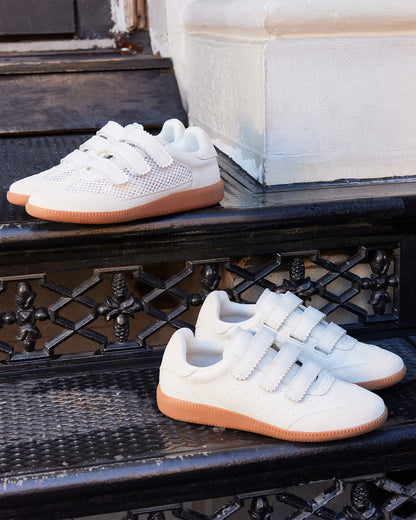 MOMENTUM White Velcro Low-Top Sneaker | Women's Sneakers | Steve Madden Best Price