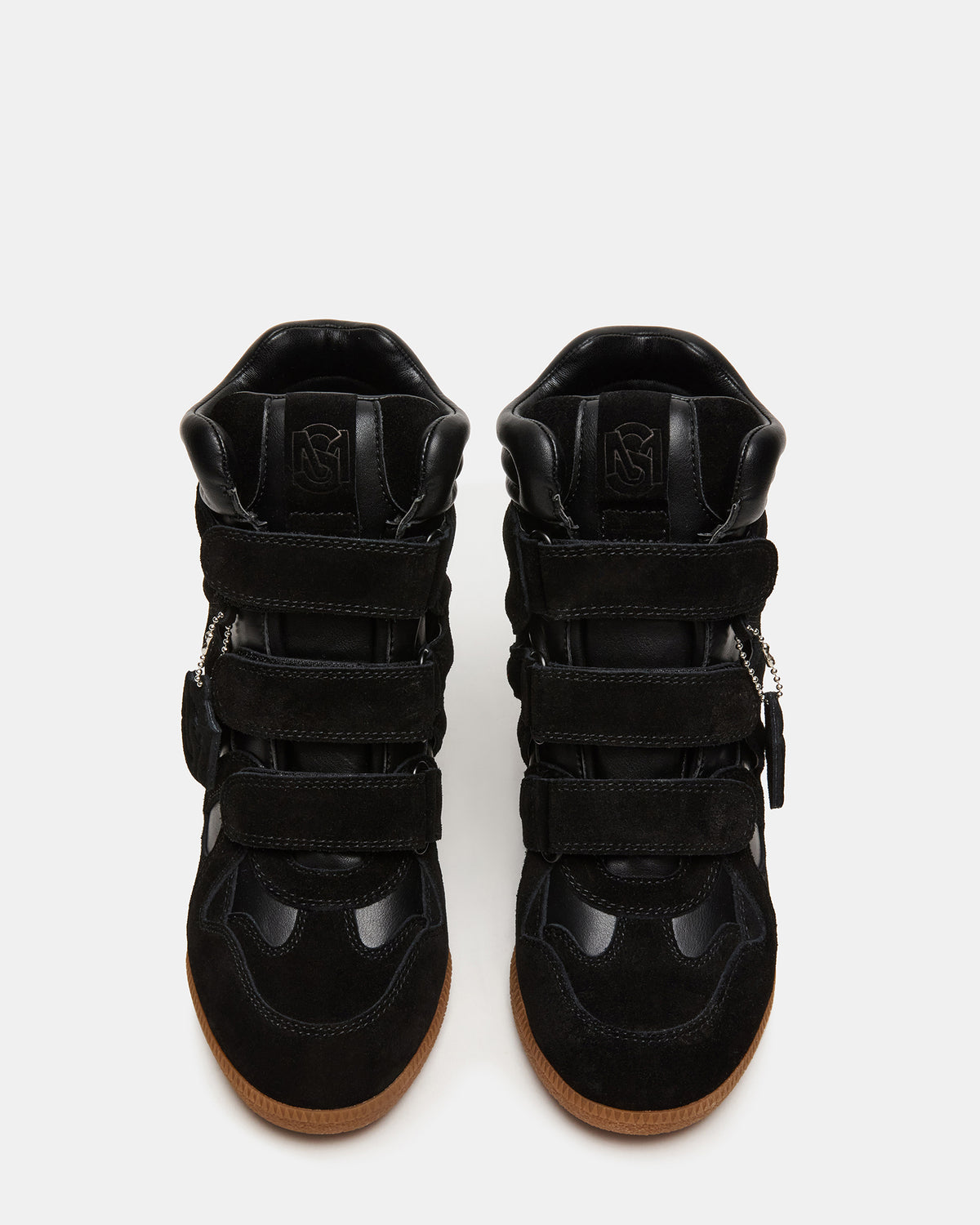 MAVIS Black Suede High-Top Velcro Women's Sneaker | Steve Madden Everyday