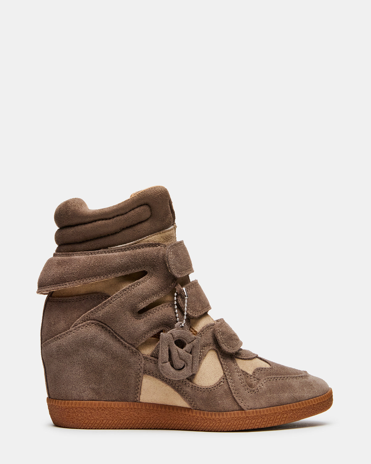MAVIS Taupe Suede High-Top Velcro Women's Sneaker | Steve Madden Hot Sale