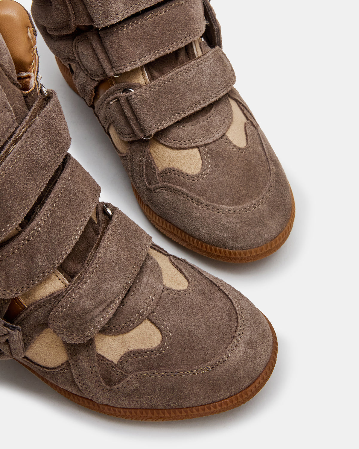 MAVIS Taupe Suede High-Top Velcro Women's Sneaker | Steve Madden Hot Sale