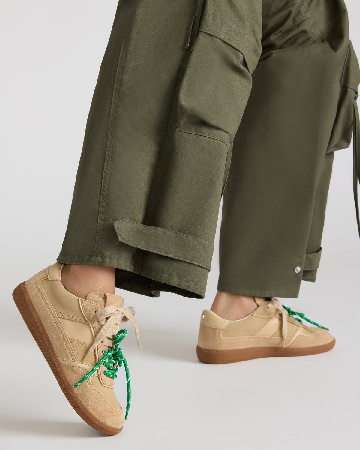 SPORTY Sand Low-Top Lace-Up Women's Sneaker | Steve Madden Featured