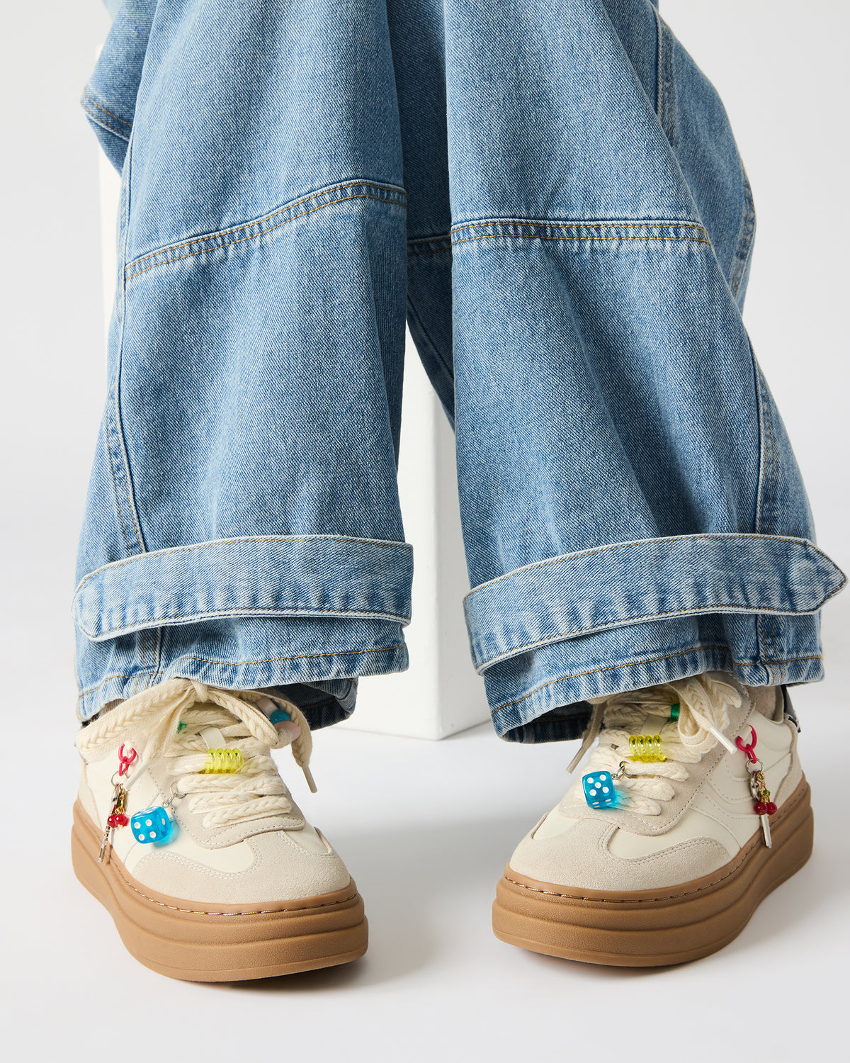 DODGE CHARM Bone Multi Low-Top Platform Women's Sneaker | Steve Madden Best Price