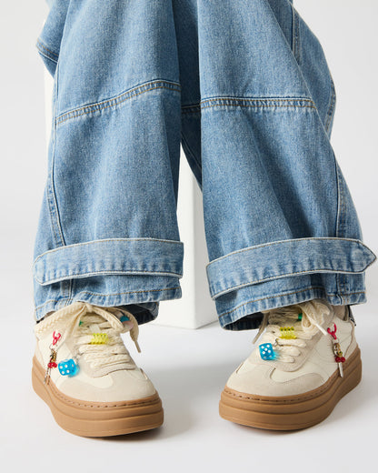 DODGE CHARM Bone Multi Low-Top Platform Women's Sneaker | Steve Madden Best Price