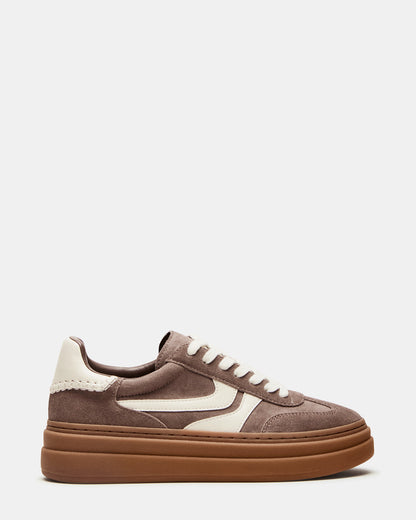 DODGE Espresso Low-Top Platform Women's Sneaker | Steve Madden Trending