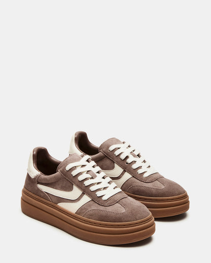 DODGE Espresso Low-Top Platform Women's Sneaker | Steve Madden Trending
